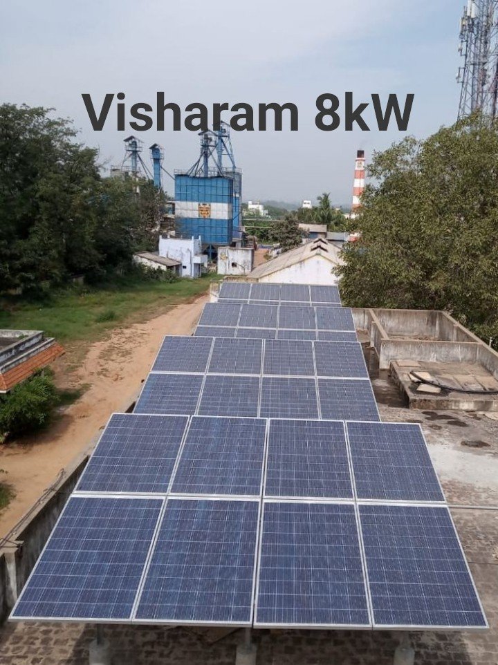 Off-grid solar power for a remote building